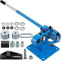 YP-9 Manual Bender, Soild Round Square Bar Metal Bender with 7 Bending Dies, Metal Rod Bar Bender Bending Tool for Construction Site Auto Repair