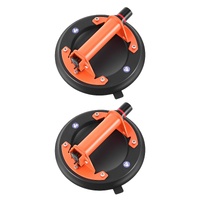 Vacuum Suction Cup, 203 mm Vacuum Glass Lifter with Metal Handle, 195 kg Max Lifting Capacity Tile Suction Cup Tool with Carrying Case for Lifting Lar