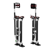 Drywall Stilts, 61-101.6 cm Adjustable Aluminum Tool Stilts with Protective Knee Pads, Durable and Non-slip Work Stilts for Sheetrock Painting, Walkin