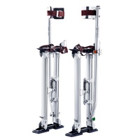 Drywall Stilts, 24''-40'' Adjustable Aluminum Tool Stilts with Protective Knee Pads, Durable and Non-Slip Work Stilts for Sheetrock Painting, Walking,