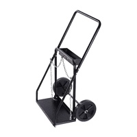 Dual Welding Cylinder Cart, Oxygen Acetylene Tank Cart with 440LBS Static Weight Capacity, 10-Inch Solid Wheels and Tank Storage Safety Chains, Suitab