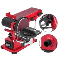 Belt Sander 4" x 36", Disc Combo Sander 6",Electric Adjustable Bench Belt Sander 375W,Grinder Bench Sanding Machine With 4 Rubber Foot Pad