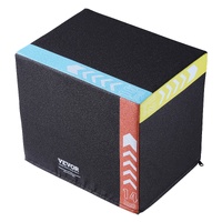 3 in 1 Plyometric Jump Box, 16/14/12 Inch Cotton Plyo Box, Platform & Jumping Agility Box, Anti-Slip Fitness Exercise Step Up Box for Home Gym Trainin
