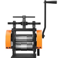 Rolling Mill, 1.77"/45 mm Jewelry Rolling Mill Machine, 1: 2.4 Gear Ratio, 3-in-1 Multi-function Rolling Mill, 0-6 mm Press Thickness for Metal Jewelr