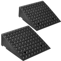 Driveway Curb Ramp, 3.175 Tons Load Capacity, 17.8 cm Rise Height Heavy Duty Curbside Bridge Ramp with Drainage Tank for Wheelchairs, Strollers, Motor