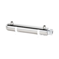 UV Water Purifier, 12W 1GPM, 220V Versatile Ultraviolet Water Purifier Filter with Stainless Steel Housing, Whole House UV Water Filter with Quartz Sl