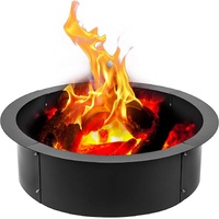 Outdoor Fire Pit Ring 106cm BBQ Table Grill Garden Wood Burning Fireplace