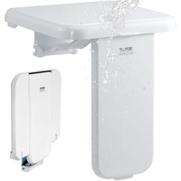 Folding ABS Shower Seat, 15.7'' x 16.7'' Unfolded, Wall Mounted Fold Up Shower Bench with 440 lbs Load Capacity, Space Saving Fold Down Shower Chair f