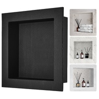 Shower Niche Ready for Tile 40.64 x 40.64 cm, Single Shelf Organizer, Square Corners Wall-inserted Niche Recessed, Sealed Protection Modern Soap Stora