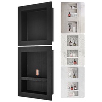 Shower Niche Ready for Tile 40.64x40.64cm & 40.64x50.8cm, Triple Shelf, Square Corners Wall-inserted Niche Recessed, Sealed Protection Modern Soap Sto