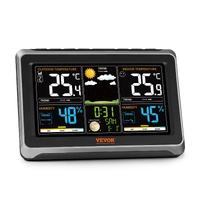 Weather Station Indoor Outdoor, Large Color Display, Wireless Digital Home Weather Station, with Sensor Atomic Clock Adjustable Backlight Forecast Dat