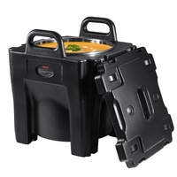 Insulated Food Carrier, 30L Capacity, Stackable Catering Hot Box with Stainless Steel Barrel, Top Load LLDPE Food Warmer with Integral Handles Buckles
