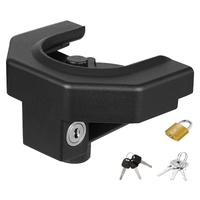Trailer Hitch Lock Kit, Compatible with 58.7 mm Couplers, Heavy-Duty Anti-Theft Trailer Ball Lock with 3 Keys & Padlock, Prying-Resistant & Impact-Res