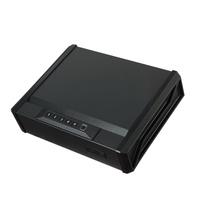 Gun Safe, Heavy Duty Handgun Safe with Fingerprint/Password/Key, 3-Way Quick Access Firearm Case Box with Lighting for 2 Pistols & 2 Magazines, Pistol