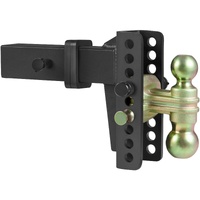 Adjustable Trailer Hitch, 15cm Drop & 11.43cm Rise Hitch Ball Mount with 6.35cm Receiver, Solid Tube, 6577 kgs GTW, 5.08cm & 5.08-0.79cm 45# Steel Tow