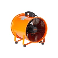 Portable Ventilator, 254mm/10inch Heavy Duty Cylinder Fan with 10m Duct Hose, 300W Strong Shop Exhaust Blower 1720CFM, Industrial Utility Blower for S