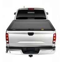 Retractable Tonneau Cover, 5.5 ft Retractable Tonneau Cover with Built-in Drainage Pipe for 2021-2024 Toyota Tundra Crew Cab w/ Deck Rail System , Har