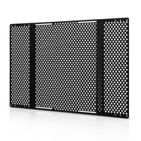 RV Screen Door Protector, Adjusts from 558.8 – 800 mm, Adjustable Door Grille, Easy to Install, Reinforced Breathable Honeycomb Holes, Iron Camper RV 