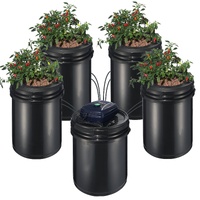 RDWC Hydroponics Grow System, Hydroponic Growing Kit with Top Drip, Recirculating Deep Water Culture 4 Buckles and 1 Reservoir, with Air Pump and Wate