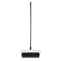 Rolling Lawn Aerator, 525mm Heavy-Duty Manual Rolling Aerator Lawn with Detachable Handle and 33 Iron Spikes, Rolling Lawn Aeration Tool for Garden Pa