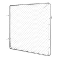 Chain Link Fence Gate, 70 x 72 in, Adjustable Chain Link Fence Panel, Fit 3 ft (W) x 4 ft (H) Garden Fence Gate Opening, Rust-Resistant Galvanized Fen