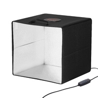 Photo Studio Light Box 3000-5600K 6 Double-Sided Color Backdrops, 31.5 x 31 x 31 cm