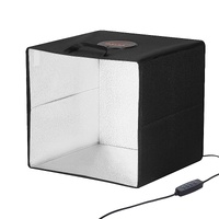 Photo Studio Light Box 3000-5600K 6 Double-Sided Color Backdrops, 41 x 40 x 39 cm
