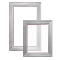 Screen Printing Kit, 2 Pieces Aluminum Silk Screen Printing Frames20.3 x 25.4/25.4 x 35.6cm 110 Count Mesh, 2 Tapes and Screen Printing Squeegees and 