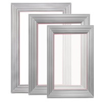 Screen Printing Kit, 3 Pieces Aluminum Silk Screen Printing Frames 25x36/20x30/15x25 cm 110 Count Mesh, 5 Glitters and Screen Printing Squeegees and T