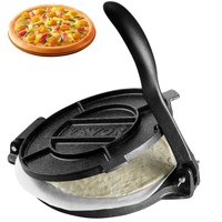 Tortilla Press, 250mm Tortilla and Roti Maker, Cast Iron Heavy Duty Tortilladora Press, Pre-Seasoned Pataconera Maker with 100 Pcs Parchment Paper, Do