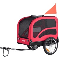 Dog Bike Trailer, Supports up to 45 kg, Pet Cart Bicycle Carrier for Small & Large Dogs, Easy Folding Frame with Quick Release Wheel, Universal Bicycl
