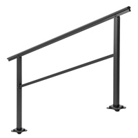 Outdoor Handrail 165LBS Load Handrail Outdoor Stairs Aluminum Stair Handrail 152 x 89.5 cm Outdoor Stair Railing Transitional Range from 0 to 30° Stai