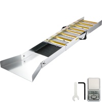 Folding Aluminum Alloy Sluice Box, Compact 50" Sluice Boxes for Gold, Lightweight Gold Sluice Equipment, Portable Sluice Boxes with Miner's Moss, Rive