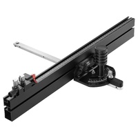 Precision Miter Gauge, Standard Slot 19 x 9.5 mm, Aluminum Alloy Table Saw Miter Gauge with 61 cm Grating 15 Angle Stops Adjustable Spring Loaded Plun