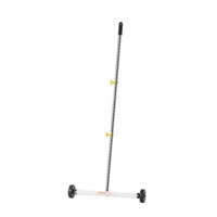 Magnetic Sweeper with Wheels, 43 cm, 4.5 kg Load Capacity, Lightweight Magnetic Pickup Sweeper with Adjustable Handle, Pick Up Nails and Screws, Easy 