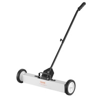 22.6 kg Rolling Magnetic Sweeper with Wheels, Push-Type Magnetic Pick Up Sweeper, Large Magnet Pickup Lawn Sweeper with Telescoping Handle, Easy Clean