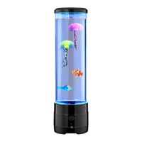 Sensory Bubble Tube Lamp, 16 Color Changing Light Effects, Water Fish Lamp with Built-in Bluetooth Speaker & White Noise, Fake Aquarium Tank Night Lig