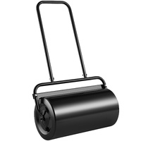 Lawn Roller, 13 Gallon 24Inch Sand/Water Filled Yard Roller, Steel Sod Roller with Easy-turn Plug and U-Shaped Ergonomic Handle for Convenient Push an