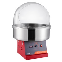 Electric Cotton Candy Machine, 1000W Candy Floss Maker, Commercial Cotton Candy Machine with Cover, Stainless Steel Bowl, and Sugar Scoop, Perfect for