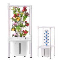 Hydroponic Growing System with Grow Light 30 Pods Hydroponic Tower Garden