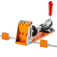 Pocket Hole Jig Kit, 34 Pcs Pocket Hole Jig System with C-clamp, Fixture, Step Drills, Wrenches, Drill Stop Rings, Square Drive Bits, Toolbox, for DIY