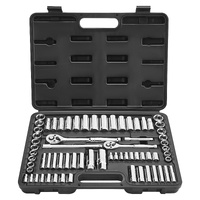 Socket Set, 69 Pieces, 9.5 & 6.4 mm Drive Socket and Ratchet Set, SAE and Metric, Deep and Standard, Mechanic Tool Kit with Accessories and Storage Ca