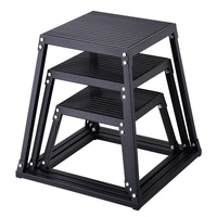 Plyometric Jump Boxes, 12/18/24 Inch Plyo Box, Platform and Jumping Agility Box, Anti-Slip Fitness Exercise Step Up Box Set for Home Gym Training, Con