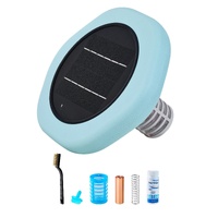 Solar Pool Ionizer, Hexagon Copper Pool Ionizer Up to 170343 L, Floating Automatic Water Cleaner and Purifier, Chlorine Free Water, with Copper Anode,