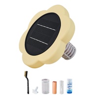 Solar Pool Ionizer, Petal Copper Pool Ionizer Up to 170343 L, Floating Automatic Water Cleaner and Purifier, Chlorine Free Water, with Copper Anode, S