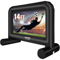 Inflatable Movie Screen, 14 FT Inflatable Projector Screen for Outside with Blower and Carrying Bag, Front/Rear Projection, Oxford Fabric Blow Up Scre