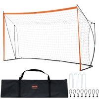 Portable Soccer Goal, 12x6 ft Adults Kids Backyard Soccer Net, Large Practice Soccer Net, Steel Fiberglass Structure Training Goal Set, All-Weather Ou