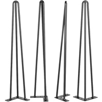 Hairpin Table Legs 16 inch, Set of 4 DIY Desk Table Legs 3 Rods Heavy Duty