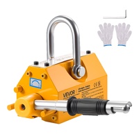 Permanent Magnetic Lifter, 400 kg Pulling Capacity, Heavy Duty N42 Neodymium Lifting Magnet with Release Handle and Steel Hook, Used in Shop Crane and