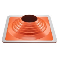 Roof Pipe Flashing Boot, Fit Pipe OD 254 to 457 mm, Flexible Silicone Roofing Jack Pipe Flashing, High Temp -74? to 225?, Lasting Square Metal Base, f